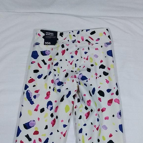 Girls' Performance Mid Rise Tights-Terrazo Cream-Various Sizes-New with Tags - Picture 4 of 5